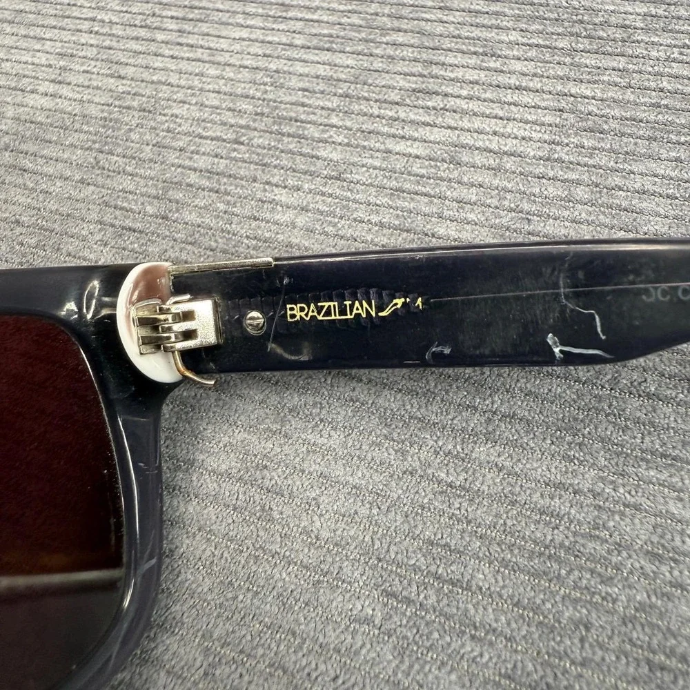 Chilli Beans Brazilian Square Y2k Sunglasses Grey Wood Grain Texture OC.CL.1349